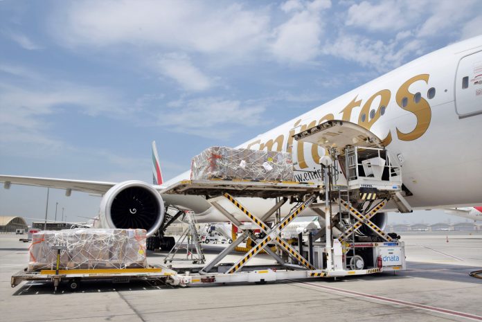 Emirates SkyCargo moves 100 tons free of charge. Source Emirates SkyCargo