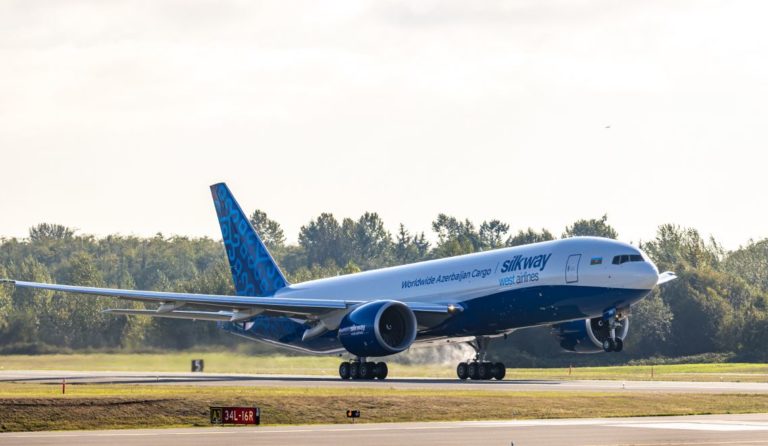 Silk Way’s 777F takes to the skies