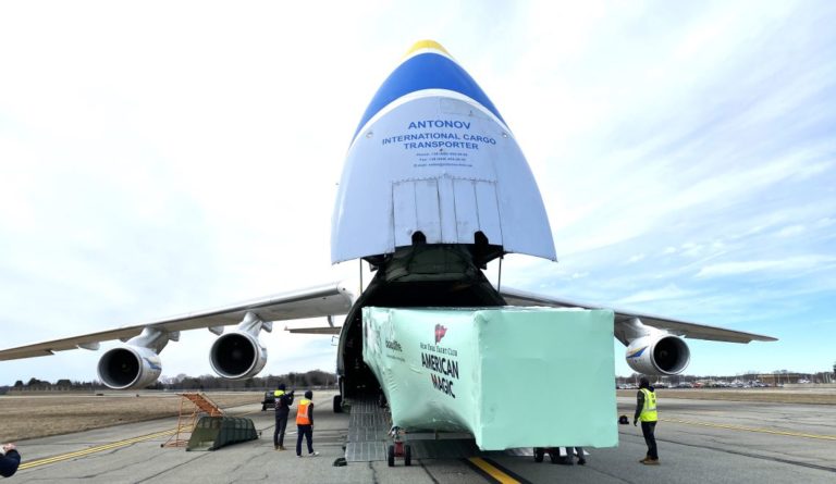 America’s Cup yacht takes to the air with Antonov Airlines