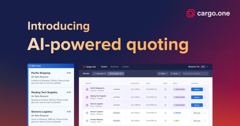 Cargo.one brings power of AI to bear on airfreight quotation